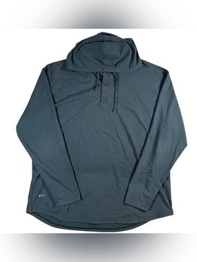 BYLT Hoodie Mens XXXL Green Pullover Drop Cut Lux Henley Lightweight Sweatshirt